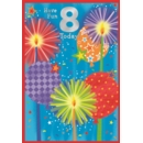 GREETING CARDS,Age 8 Male 6's Candles & Balloons