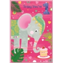 GREETING CARDS,Age 1 Female 6's Elephant