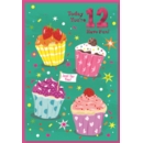 AGE 12 CARDS,Female 6's Cupcakes