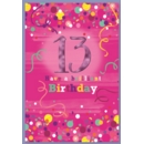 GREETING CARDS,Age 13 Female 6's Streamers & Dots
