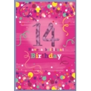 GREETING CARDS,Age 14 Female 6's Streamers & Dots