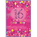 GREETING CARDS,Age 16 Female 6's Streamers & Dots