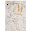 GREETING CARDS,Age 70  6's Streamers & Stars
