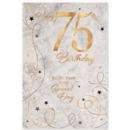 GREETING CARDS,Age 75  6's Streamers & Stars