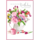 GREETING CARDS,Birthday 6's Floral Vase