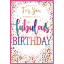 GREETING CARDS,Birthday 6's Text & Dots