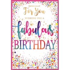 BIRTHDAY CARDS,6's Text & Dots