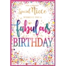 BIRTHDAY CARDS,Niece 6's Text & Dots
