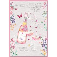 ANNIVERSARY CARDS,Husband 6's Pink Bubbly