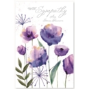 GREETING CARDS,Sympathy 6's Purple Flowers & Foliage