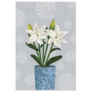 GREETING CARDS,Sympathy 6's Lilies in Vase