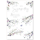 GREETING CARDS,Sympathy 6's Tree Foliage & Butterflies