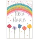 GREETING CARDS,New Home 6's Flowers & Rainbow