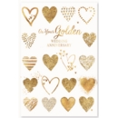 GREETING CARDS,Your Golden Anni.6's Assorted Hearts