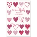 GREETING CARDS,Your Ruby Anni. 6's Assorted Hearts