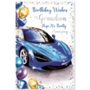 GREETING CARDS,Grandson 6's Blue Sports Car