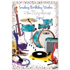 BIRTHDAY CARDS,Nephew 6's Drum Kit