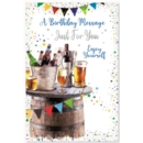 GREETING CARDS,Birthday 6's Beer & Bunting