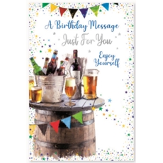 GREETING CARDS,Birthday 6's Beer & Bunting