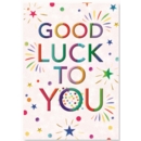 GREETING CARDS,Good Luck 6's Stars & Streamers