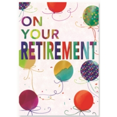 RETIREMENT CARDS,6's Balloons