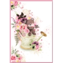 BLANK CARDS,6's Floral Vase & Bear