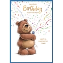 BIRTHDAY CARDS,6's Teddy Bear & Party Popper