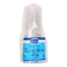 TUMBLER,Clear 280ml 15's