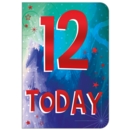AGE 12 CARDS,Male 6's Text & Stars