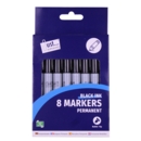 PERMANENT MARKER,Fine Bullet Tip,8's Black I/cd