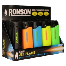 LIGHTER, RONSON Jet Flame Electronic, Refillable, CDU