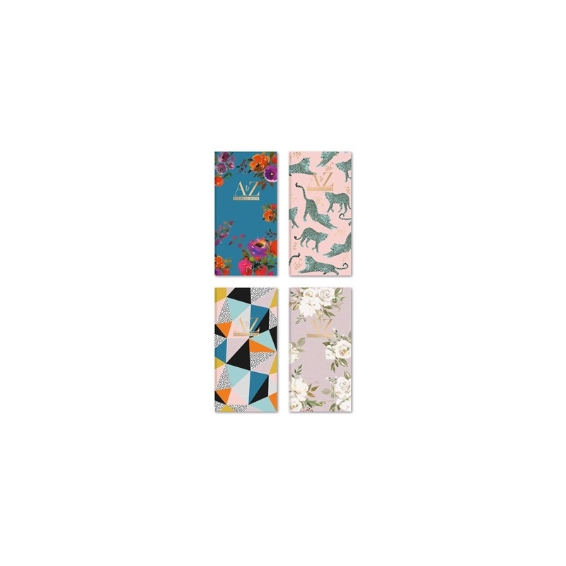 ADDRESS BOOK,Slim 4 Assorted Design