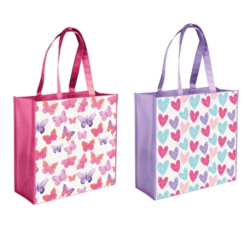GIFT BAG,Hearts & Butterflies PP (Large Shopper)
