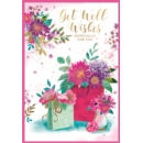 GREETING CARDS,Get Well 6's Floral Bags & Vase