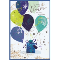 BIRTHDAY CARDS,Brother 6's Balloons & Present