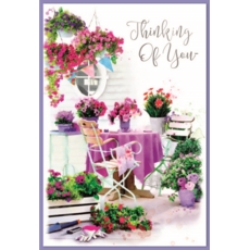 GREETING CARDS,Thinking of You 6's Floral Garden