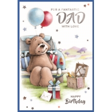 BIRTHDAY CARDS,Dad 6's Bear & Picnic Basket