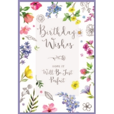 BIRTHDAY CARDS,6's Wild Flowers
