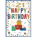 AGE 21 CARDS, 6's Male Presents & Streamers