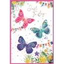 GREETING CARDS,Blank 6's Floral Butterflies