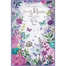 BIRTHDAY CARDS,Mum 6's Floral Butterflies