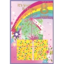 AGE 8 CARDS,6's Female Presents & Rainbow