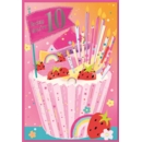 GREETING CARDS,Age 10 Female 6's Cake & Candles
