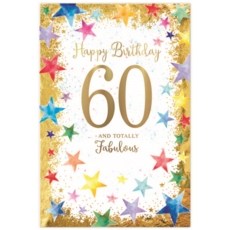 AGE 60 CARDS,Male 6's Stars & Text