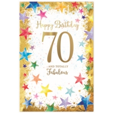AGE 70 CARDS,Male 6's Stars & Text