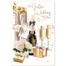 GREETING CARDS,Your Golden Anni.6's Presents & Bubbly