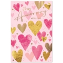 GREETING CARDS,Happy Anni.6's Coloured Hearts