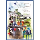 BIRTHDAY CARDS,Husband 6's Pub Garden