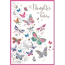 BIRTHDAY CARDS,Daughter 6's Coloured Butterflies