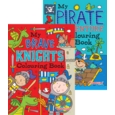 COLOURING BOOK,Pirates & Knights